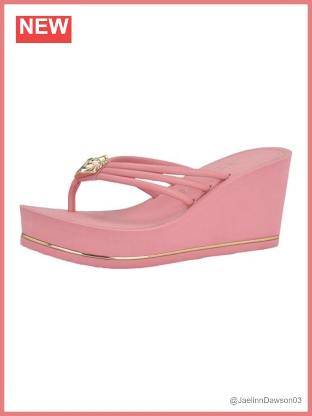 GUESS Sabrie Wedge Sandals 3 inch Heels Slip On Casual